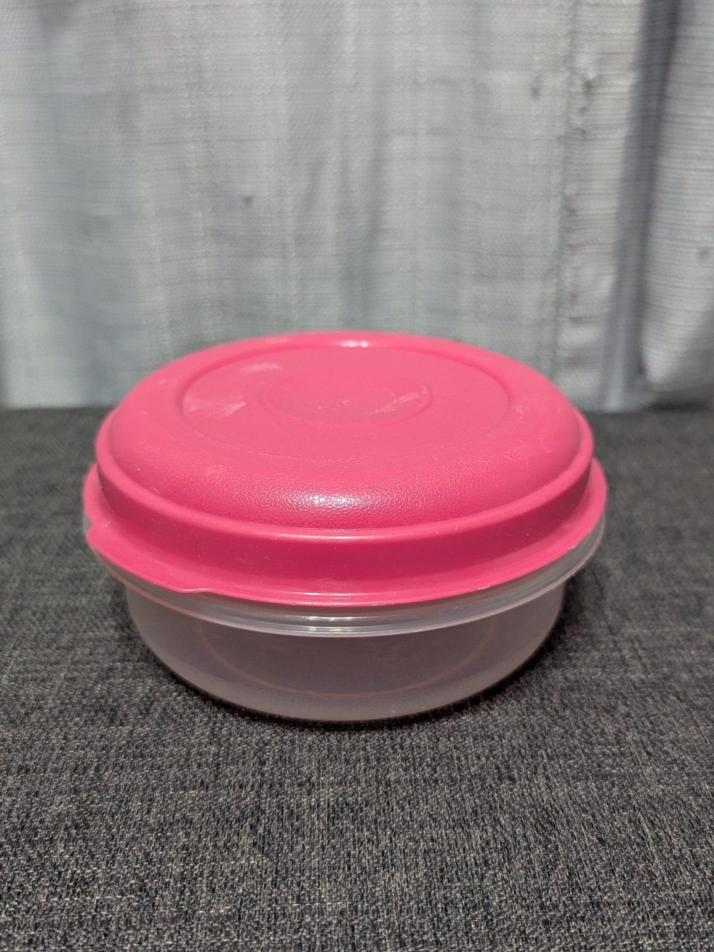 VTG Rubbermaid Servin Saver Round #1 Container Sheer w/RARE Pink Lid 14 oz 400ml